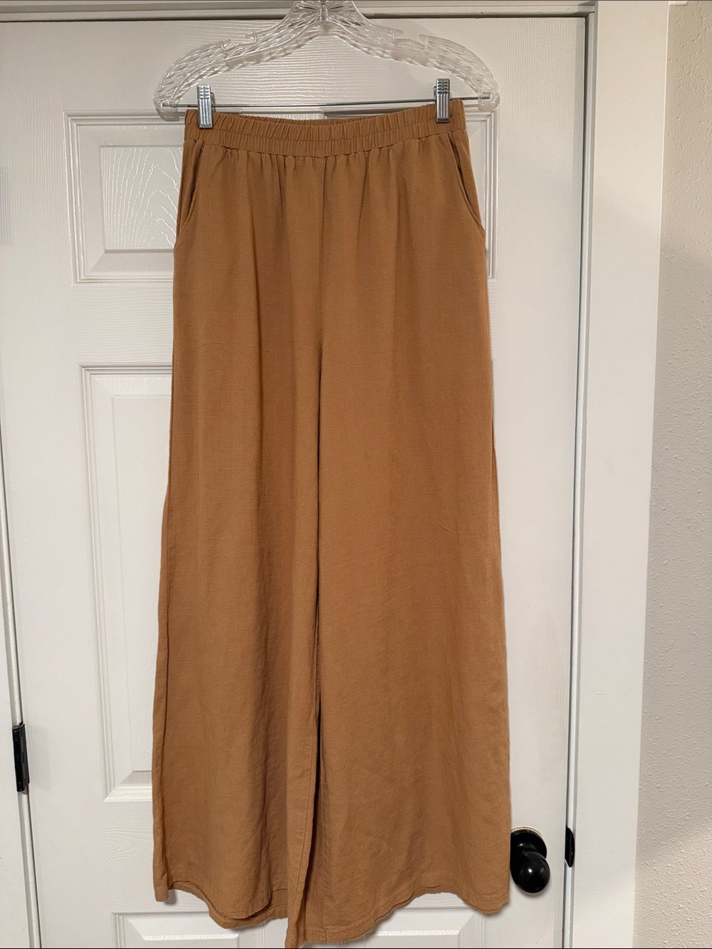 Zenana by TBN Wide Leg Elastic Waist Pants - Camel